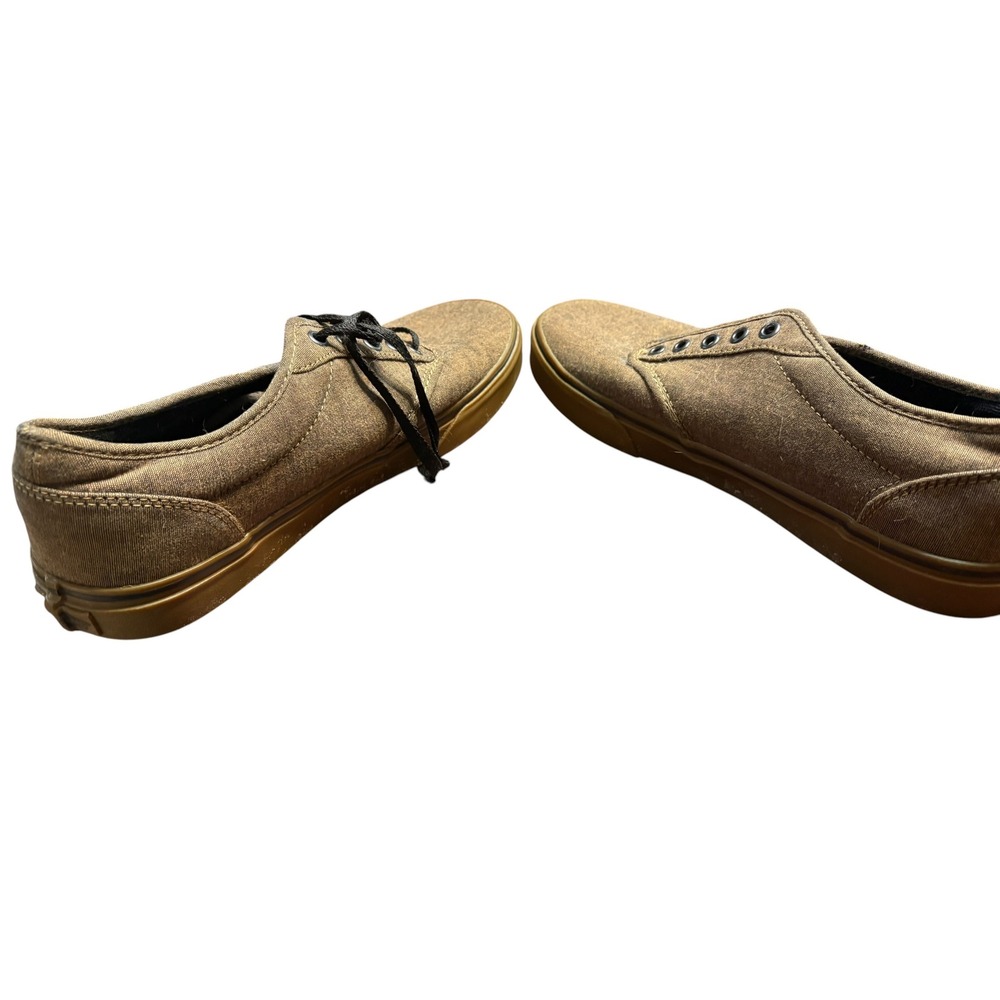 Vans Authentic Washed Brown Canvas Gum Sole Mens Skate Shoes 10.5 721356 - Picture 5 of 7